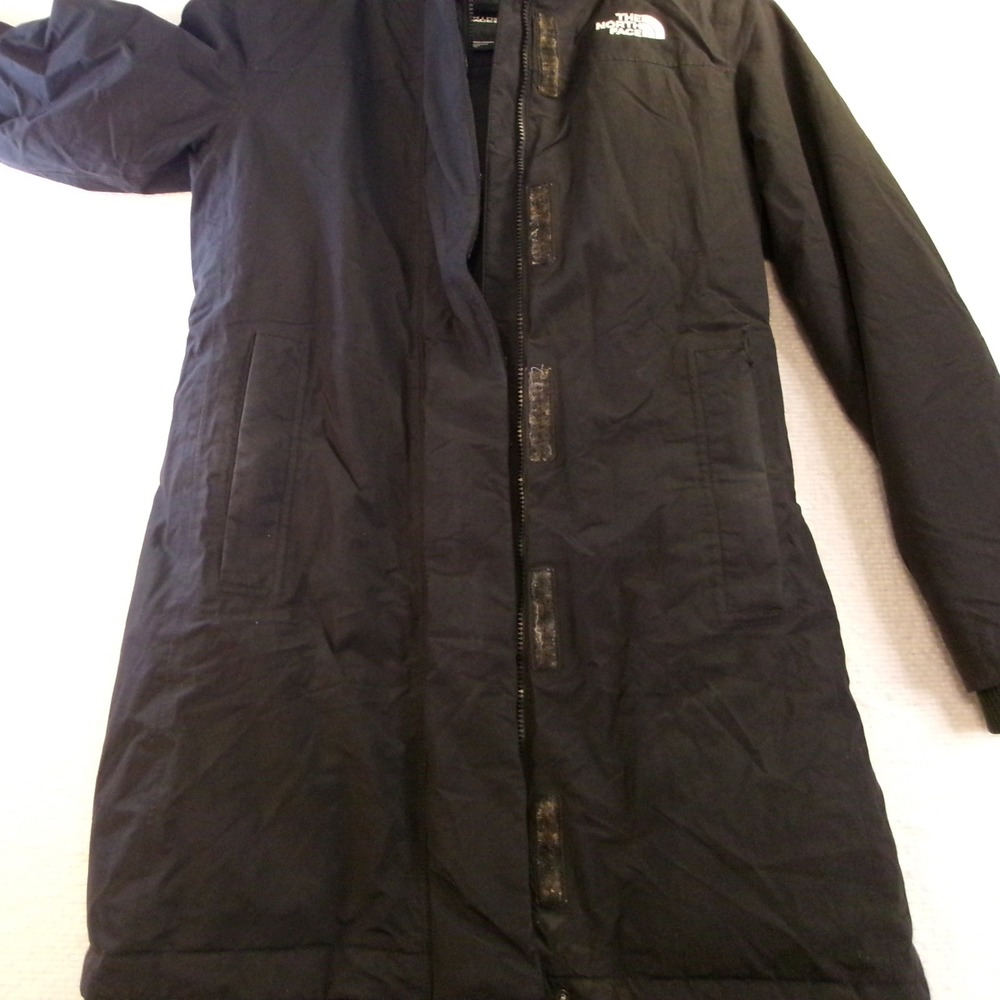 The North Face Womens S/P Parka Black DryVent Recycled Down Hooded Puffer Jacket - Picture 6 of 12